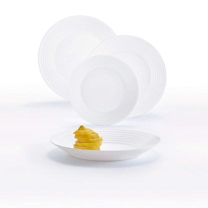 Luminarc Harena White Glass 18 Piece Dinnerware Set