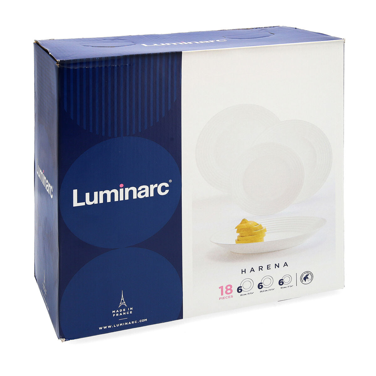 Set de Vajilla Luminarc Harena Blanco Vidrio 18 Piezas