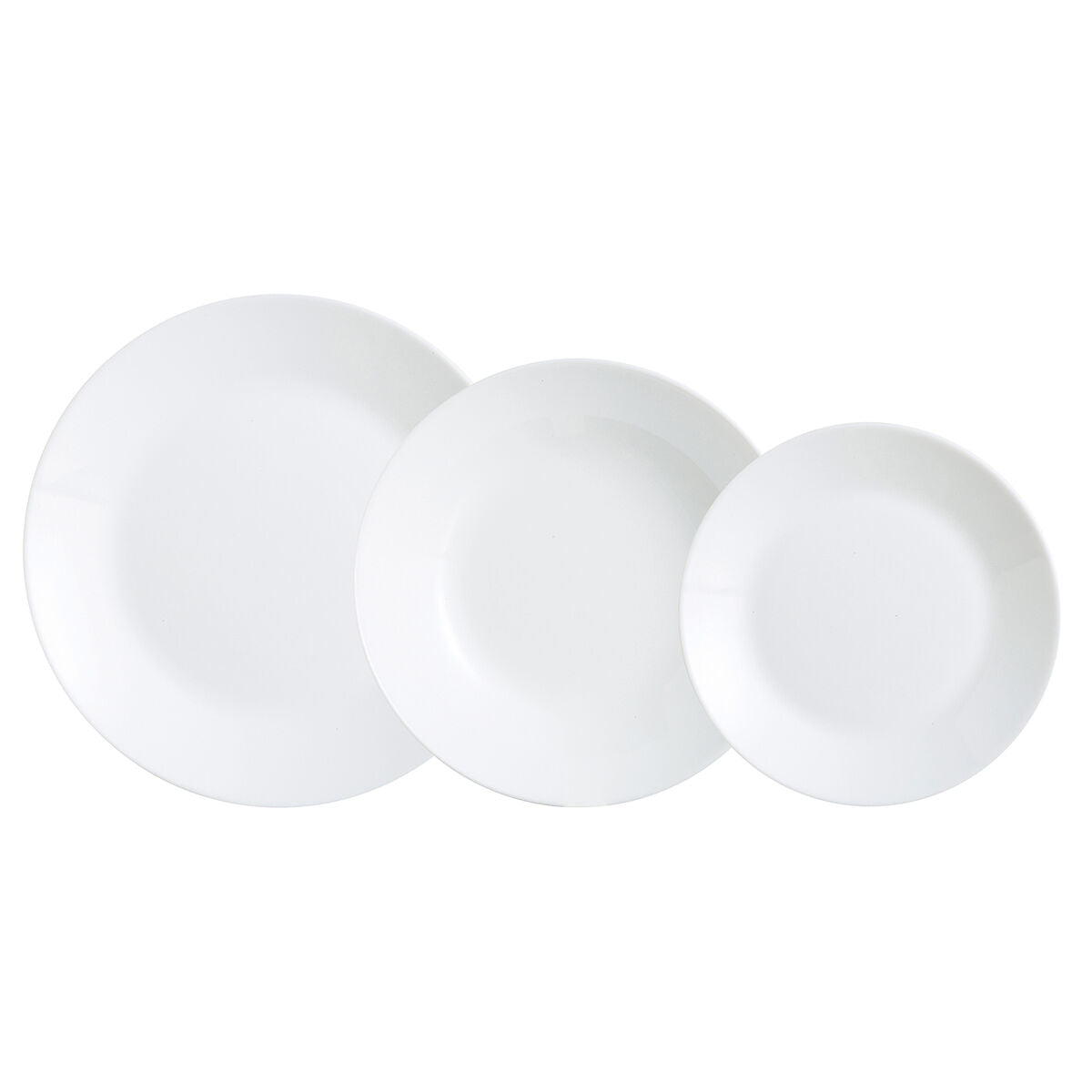 Luminarc Zelie White Glass 18 Piece Dinnerware Set