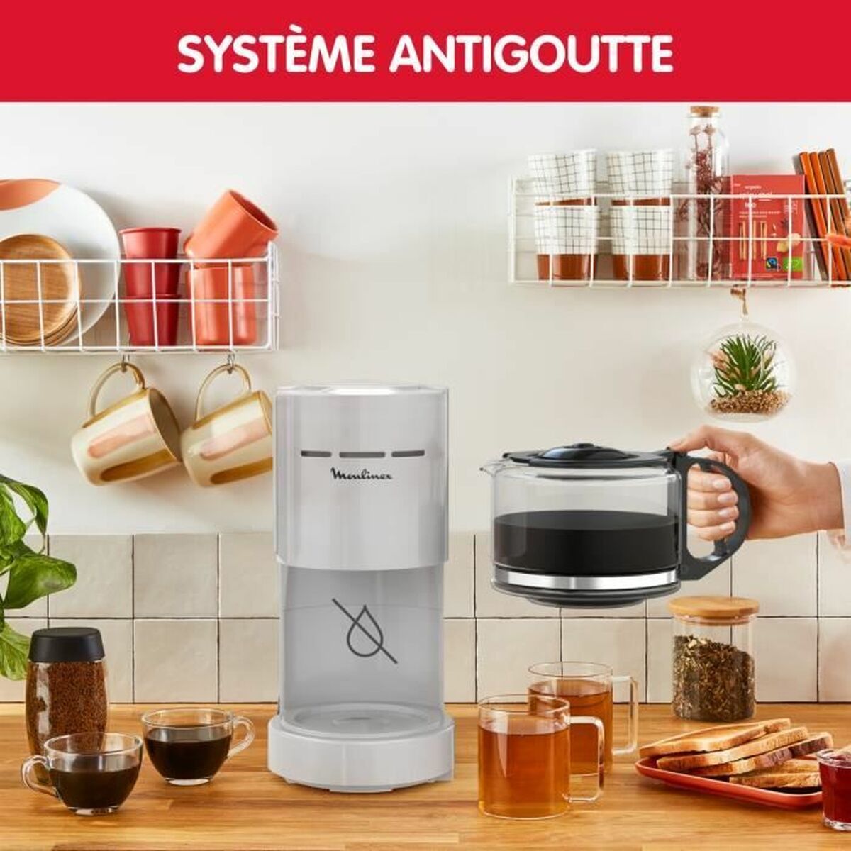 Cafetera de Goteo Moulinex MOUFG121B10 800 W 1,1 L (Reacondicionado A)