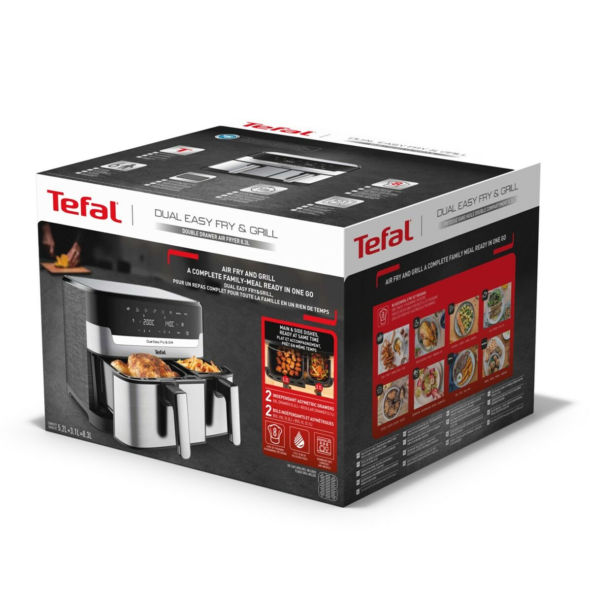 Freidora de Aire Tefal EY905D10 2700 W 8,3 L Negro Acero