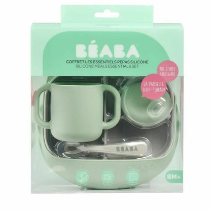 Béaba Green 4-Piece Silicone Dinnerware Set