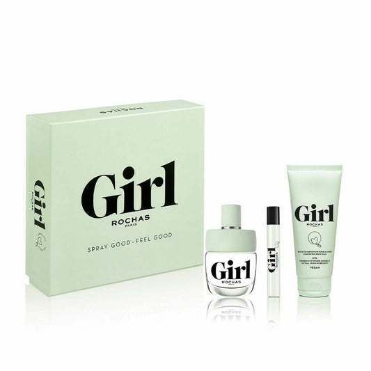 Set de Perfume Mujer Rochas Girl EDT 3 Piezas