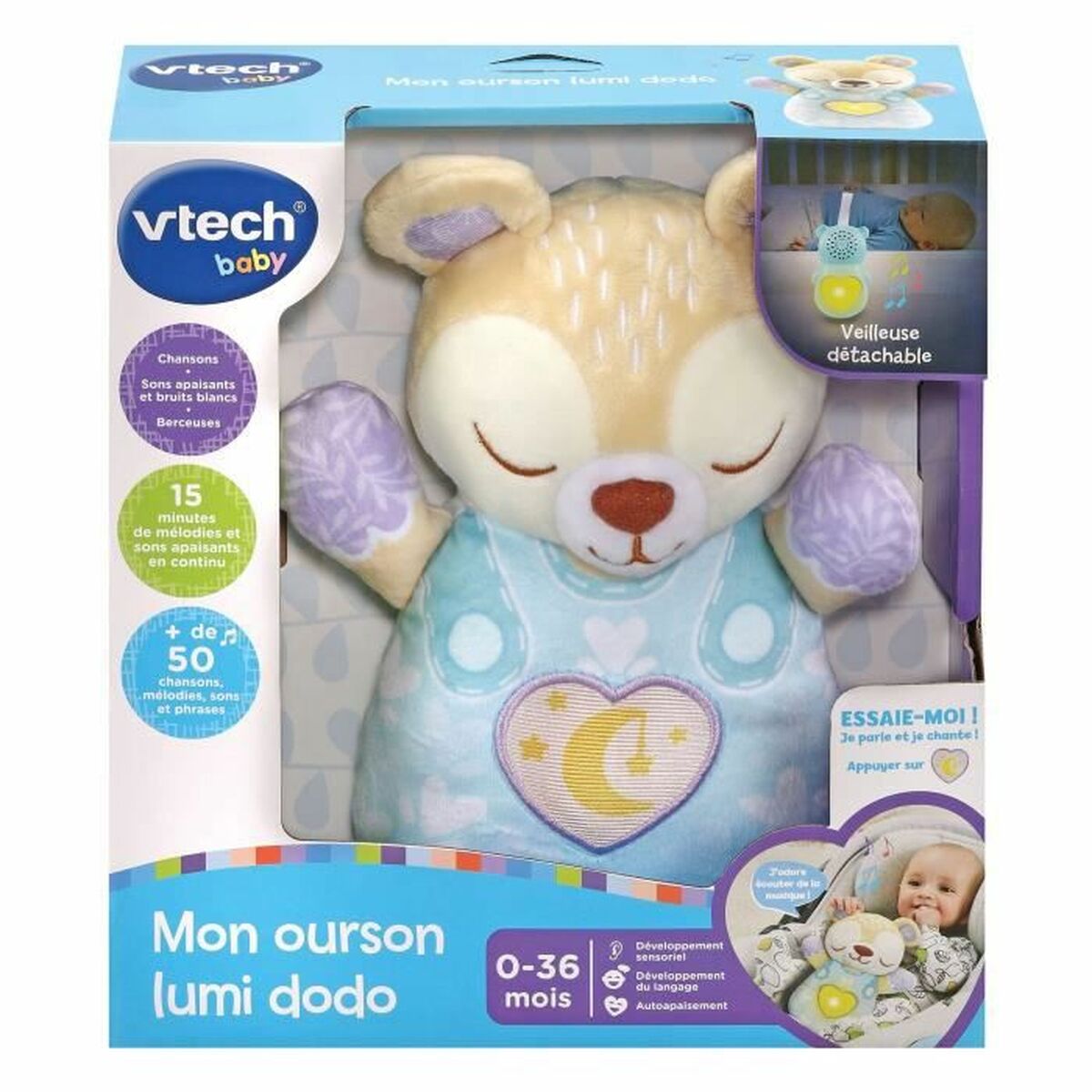 Peluche con Sonido Vtech Baby MON OURSON LUMI DODO