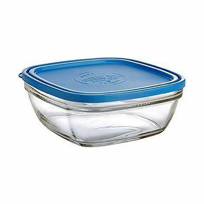 Duralex FreshBox Square Lunch Box with Lid Blue 3 L 23 x 23 x 9 cm (4 Units)