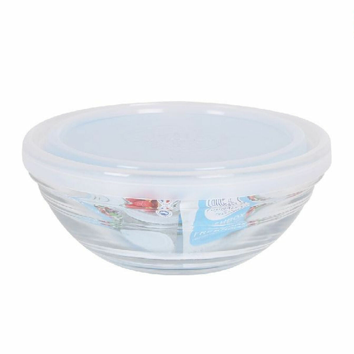 Duralex FreshBox Round Lunch Box with Transparent Lid Ø 14 cm (12 Units)