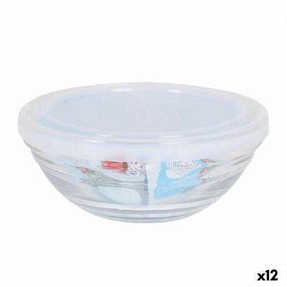 Duralex FreshBox Round Lunch Box with Transparent Lid Ø 14 cm (12 Units)