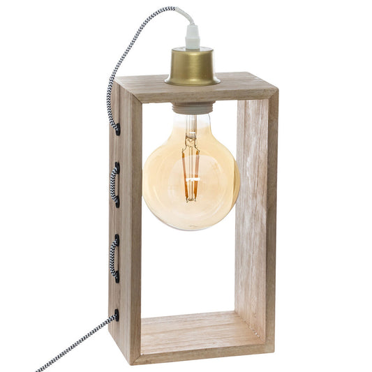 Atmosphera Table Lamp Brown Wood 25 W 220-240 V