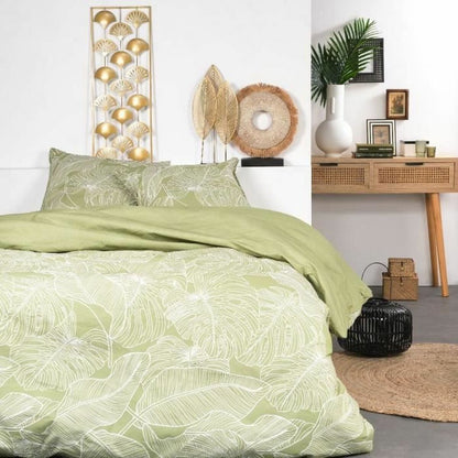 SUNSHINE TODAY Floral Green Duvet Cover 240 x 260 cm