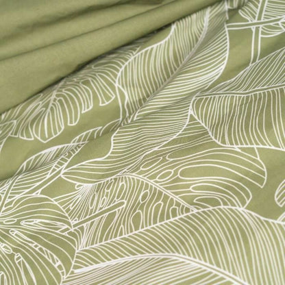 SUNSHINE TODAY Floral Green Duvet Cover 240 x 260 cm