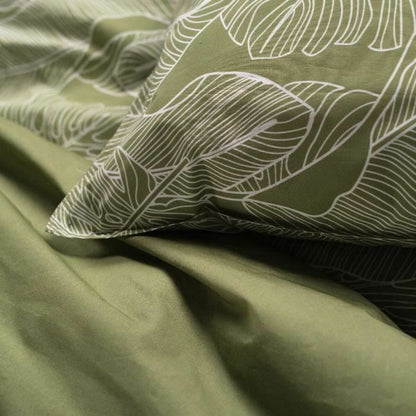 SUNSHINE TODAY Floral Green Duvet Cover 240 x 260 cm