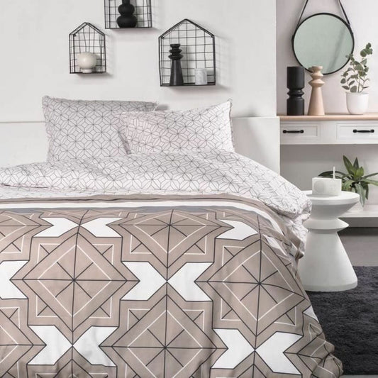 Duvet Cover TODAY Geometric Beige 240 x 200 cm