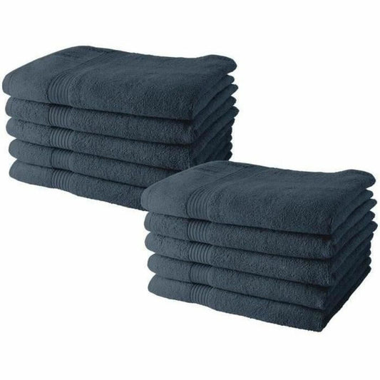 TODAY Towel Set Grey 10 Pieces 70 x 130 cm