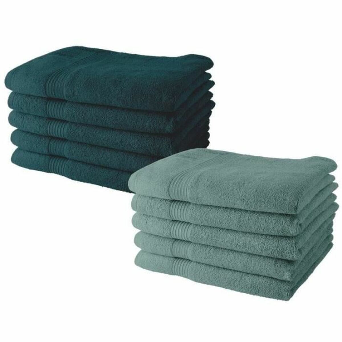 TODAY Towel Set 5 peacock + 5 cecidon 50 x 90 cm (10 Units)