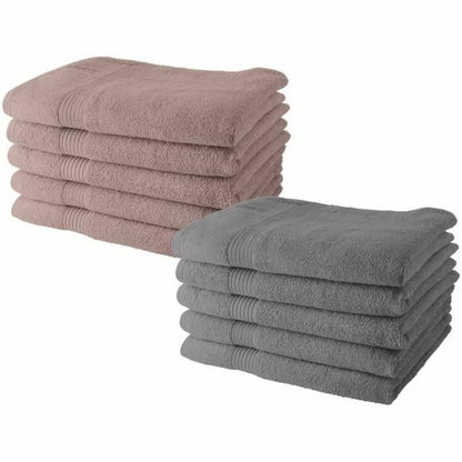 TODAY Towel Set Grey 10 Pieces 70 x 130 cm