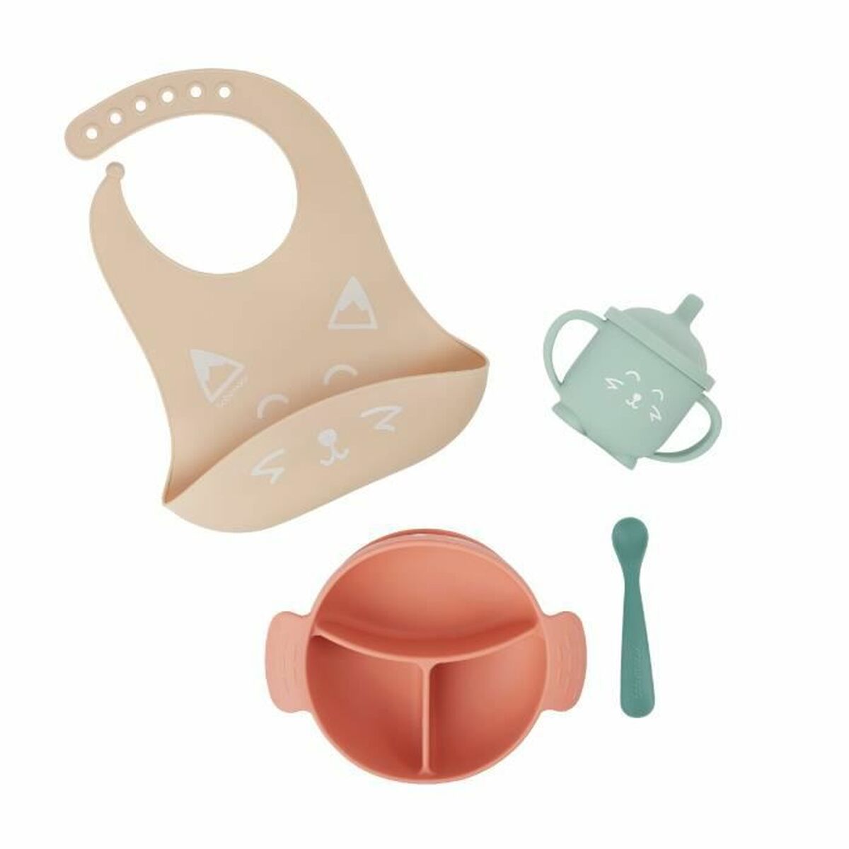 Babymoov Pink 4 Piece Dinnerware Set