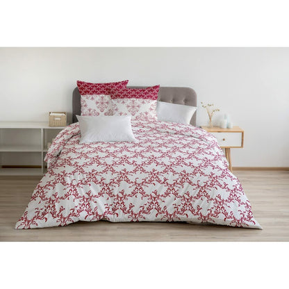 HOME LINGE PASSION Duvet Cover Burgundy White 220 x 240 cm