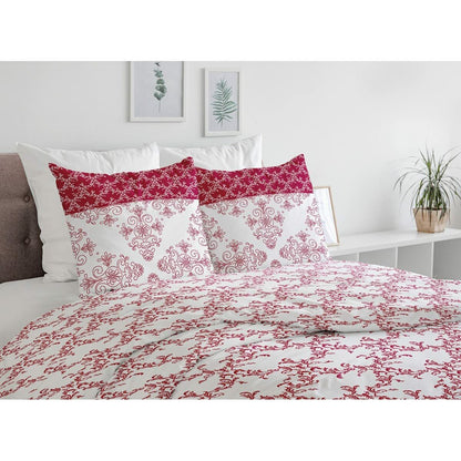 HOME LINGE PASSION Duvet Cover Burgundy White 220 x 240 cm