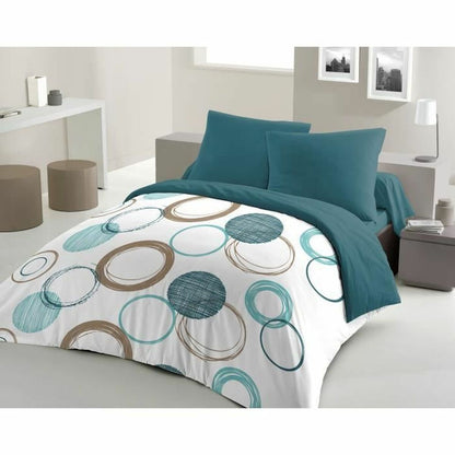 HOME LINGE PASSION Duvet Cover Green Circles 220 x 240 cm