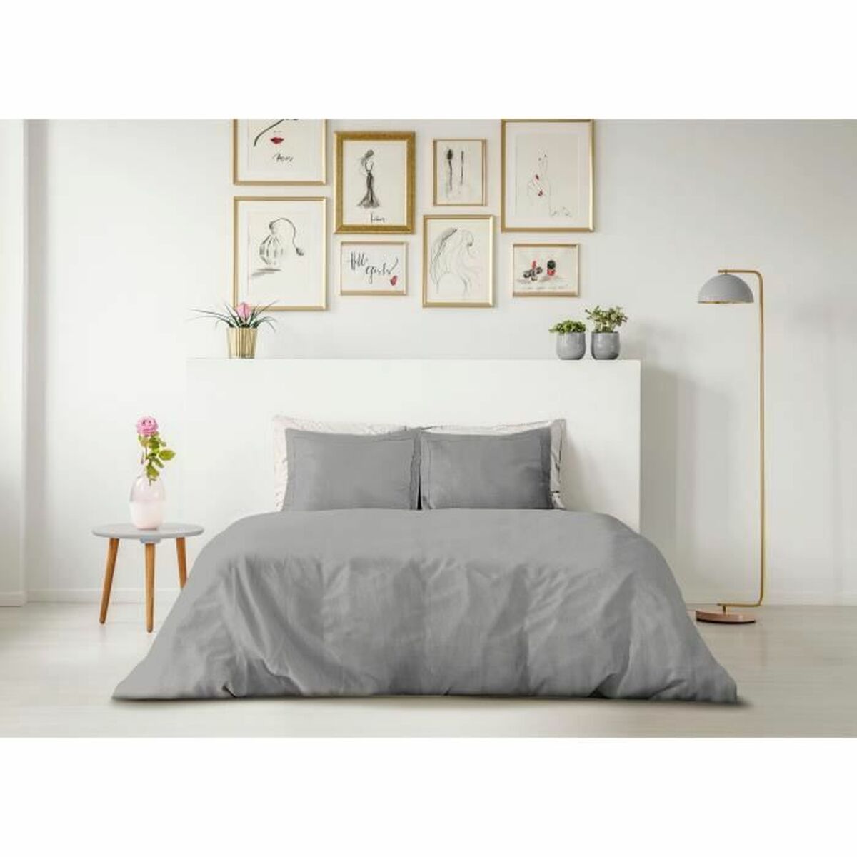 Lovely Home Duvet Cover Light Gray 220 x 240 cm