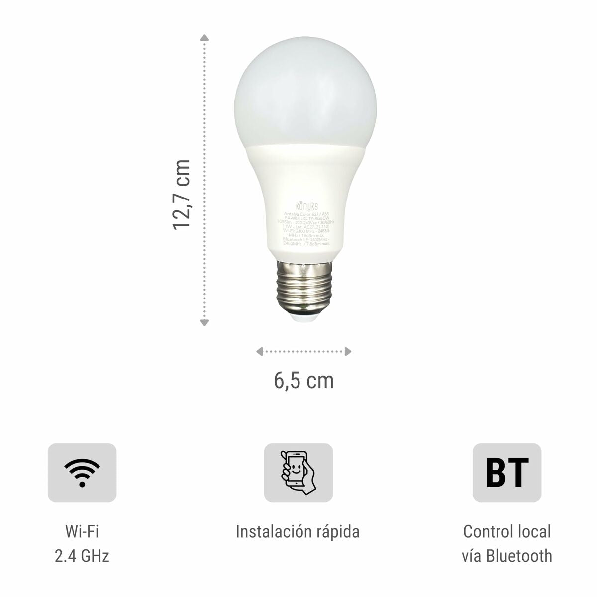 Konyks Smart Bulb e27 White F (2700 K) (6500 K)