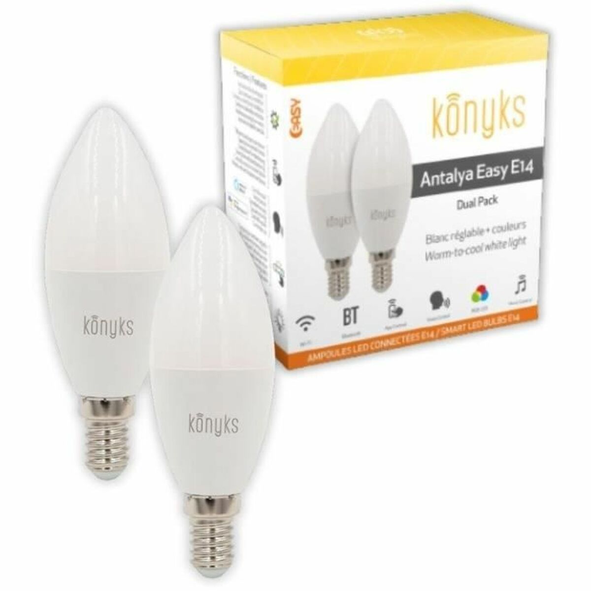 Bombilla LED Vela Konyks e14 Blanco