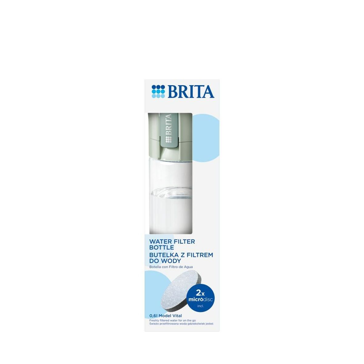 Botella Filtrante Brita 1052263 Verde 600 ml