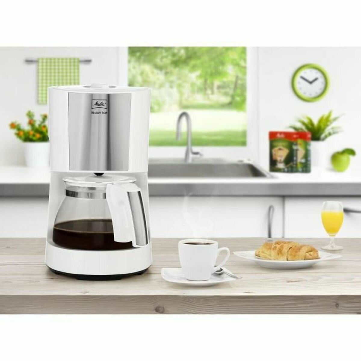 Melitta ENJOY TOP GLASS Drip Coffee Maker 1017-03 1000 W White 1000 W 1 L 1.2 L