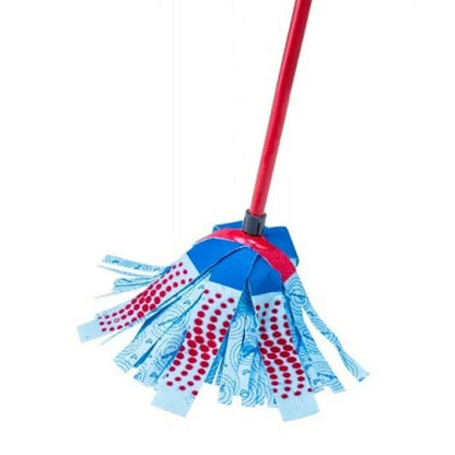 Vileda 3Action Velour Mop XL Blue Red