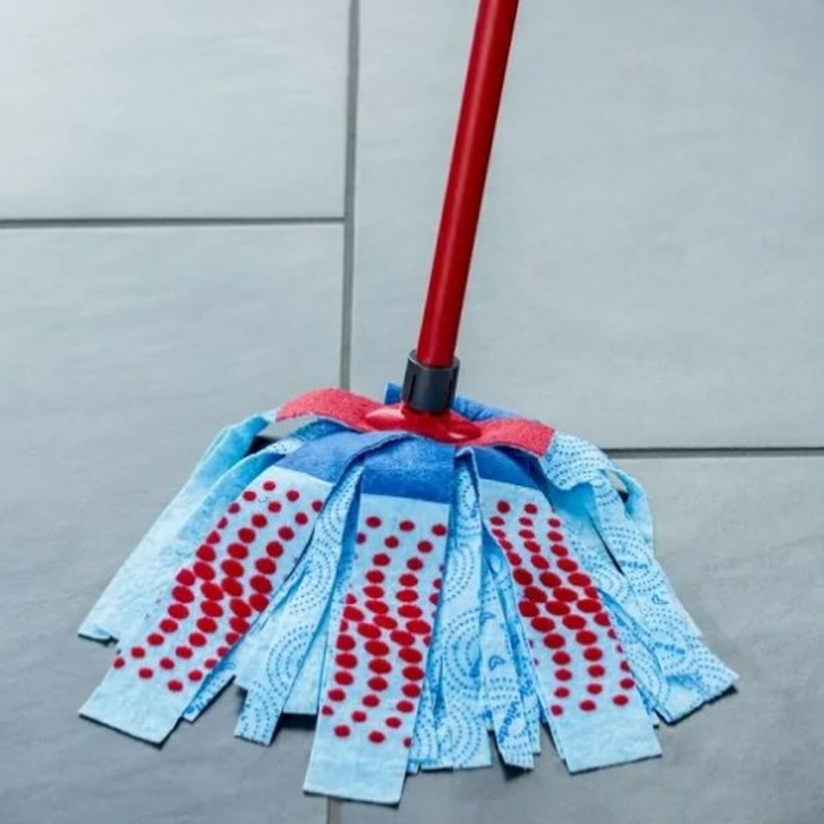 Vileda 3Action Velour Mop XL Blue Red