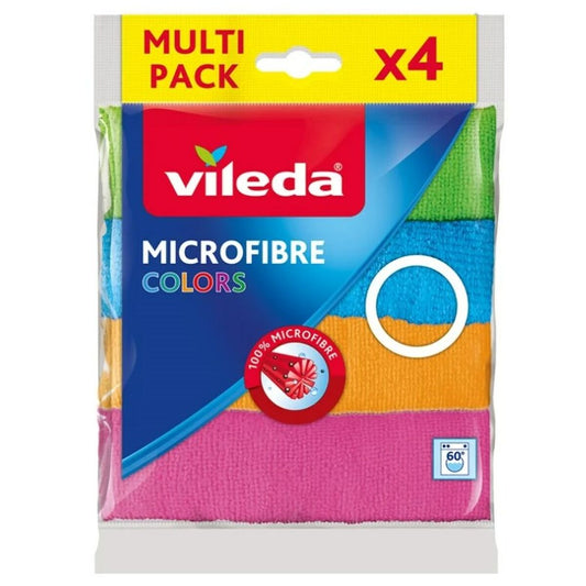 Bayeta microfibra Vileda 155717 Azul Blanco Verde Naranja (4 Unidades)