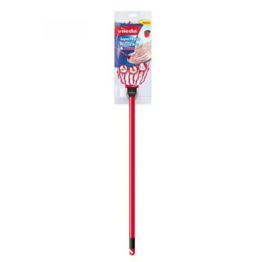 Vileda Microfibre And Power Mop Red Microfibre Metal