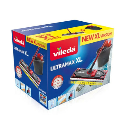 Vileda Ultramax XL Box Mop Black Red Microfiber