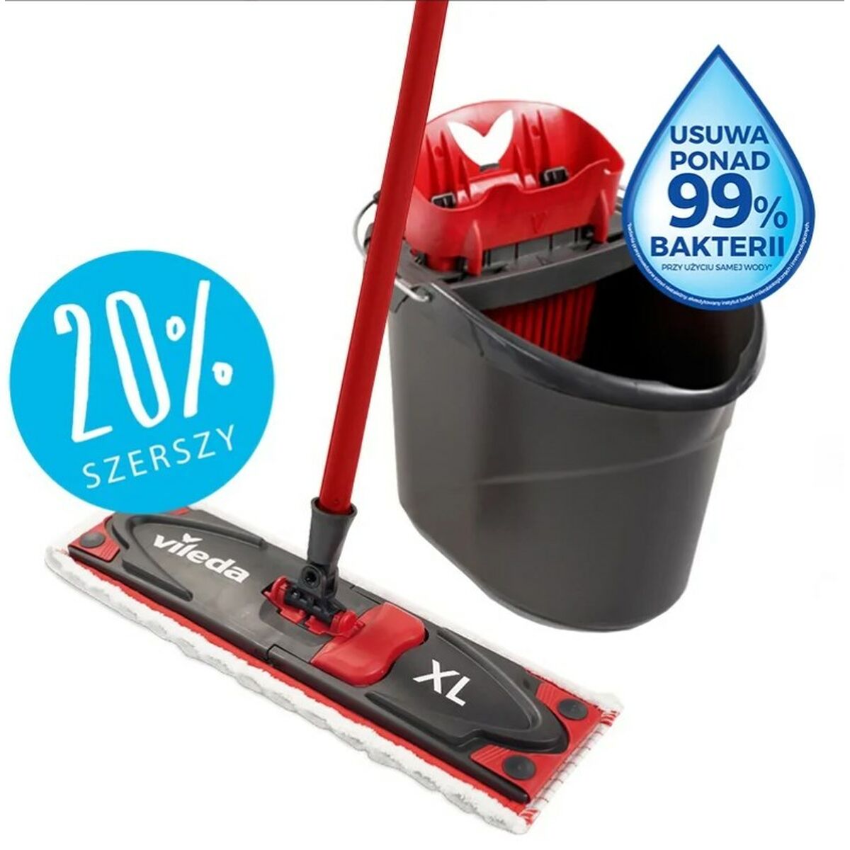 Vileda Ultramax XL Box Mop Black Red Microfiber