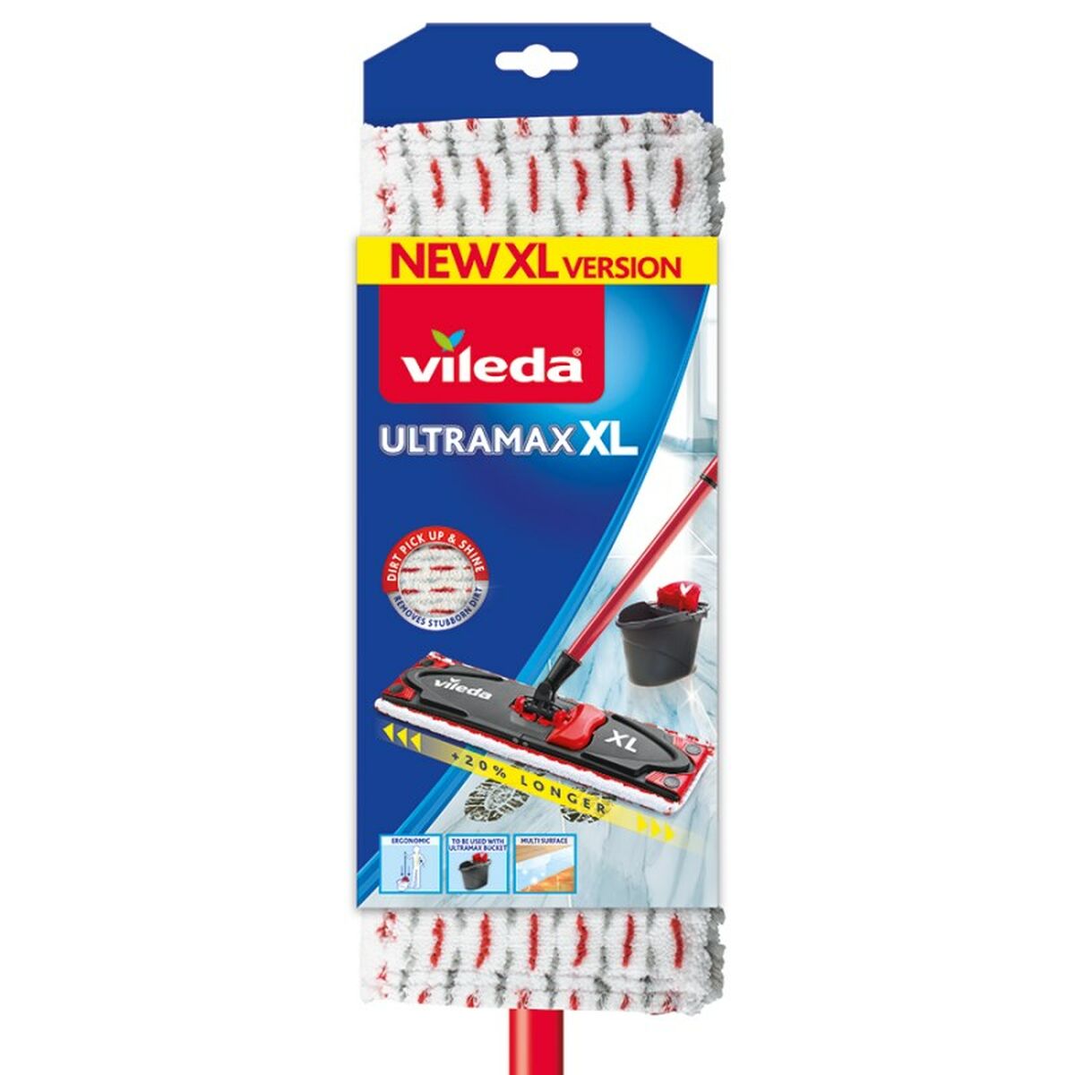 Vileda Ultramax XL Mop White Red Microfiber