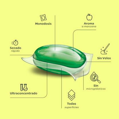 Flopp - Ecological Universal Floor Cleaner | 90 capsules | EU Ecolabel | Eco Floor Cleaner Floor Cleaner Floor Cleaner. Flopp: Clean without Polluting the Planet.