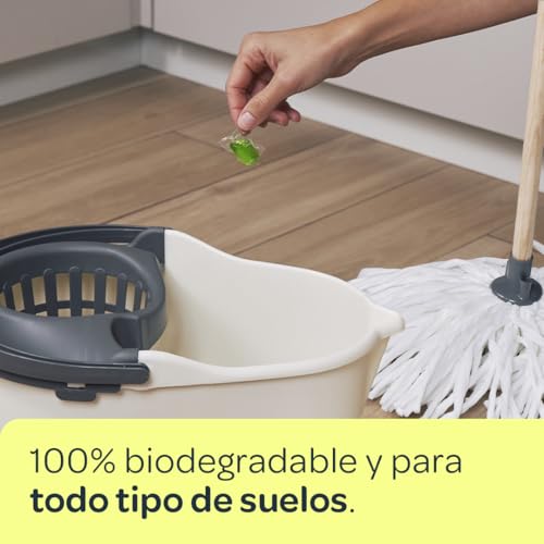 Flopp - Fregasuelos Universal Ecológico | 90 cápsulas | Etiqueta EU Ecolabel | Limpiador de Suelos Eco Limpiapisos Friegasuelos. Flopp: Limpia sin Ensuciar el Planeta.