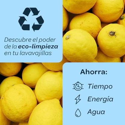 Flopp - Cápsulas Lavavajillas Ecológico | 110 Cápsulas con Envase Biodegradable | Etiqueta EU Ecolabel | Abrillantador con Protección del Cristal | Formula Vegana