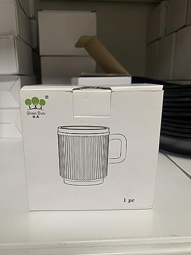 Yalucky Taza de Vidrio Transparente e Iridiscente con Tapa y Cuchara,Tazas de Té,Taza de Vidrio para Café,Bonita Taza para Leche,Café,Chocolate,Zumo y Agua para Mujeres y Hombres,Cumpleaños,Navidad