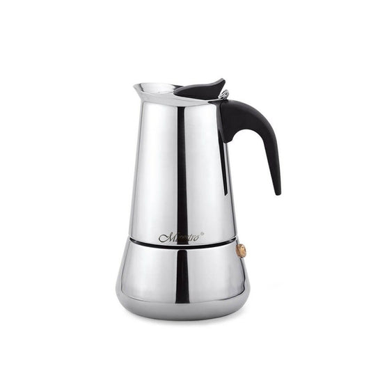 Feel Maestro MR-1660-4 Italian Coffee Maker Black Silver 18/10 Stainless Steel 200 ml 4 Cups