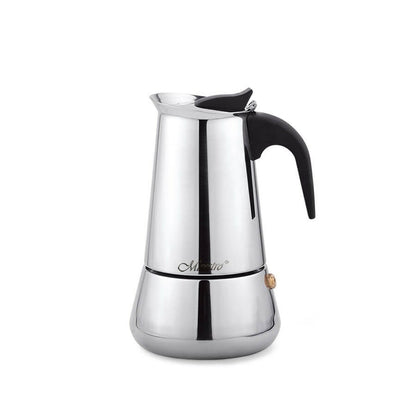 Cafetera Italiana Feel Maestro MR-1660-4 Negro Plateado Acero Inoxidable 18/10 200 ml 4 Tazas