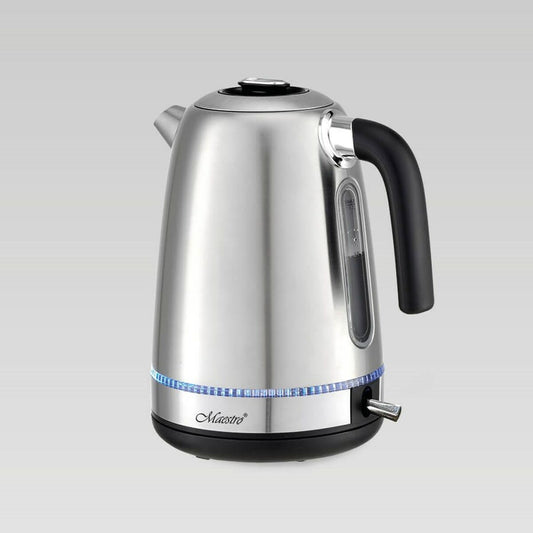 Feel Maestro MR-050 Kettle Silver Blue Stainless Steel 2200 W 1.7 L