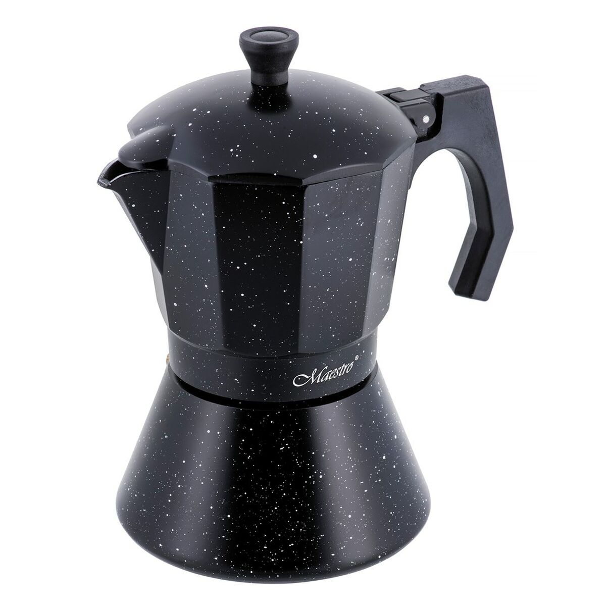 Italian Coffee Maker Feel Maestro MR-1667-6 Black Granite Aluminum 300 ml 6 Cups