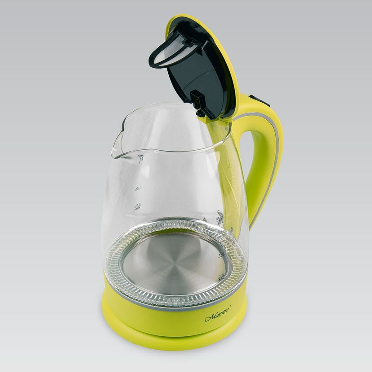 Feel Maestro MR-064 Green Transparent Glass Kettle 2000 W 1.7 L