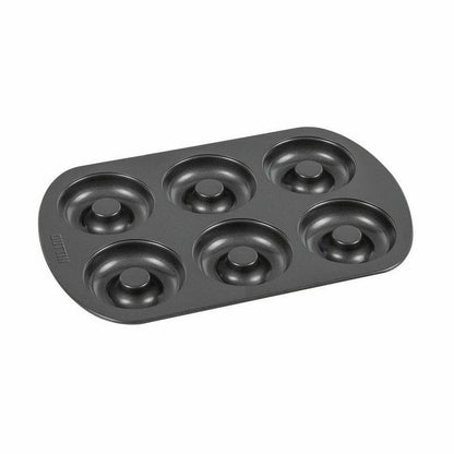 Molde para Horno Quttin Rosquillas Acero al carbono Negro 32 x 21 x 2,3 cm (12 Unidades)