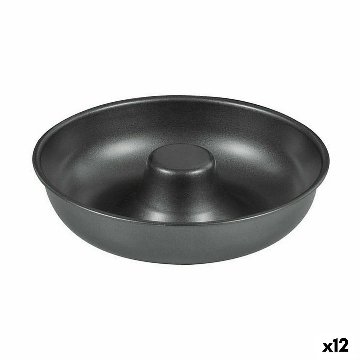 Molde para Horno Quttin Rosquillas Acero al carbono Negro Ø 21 cm 21 x 5 cm (12 Unidades)