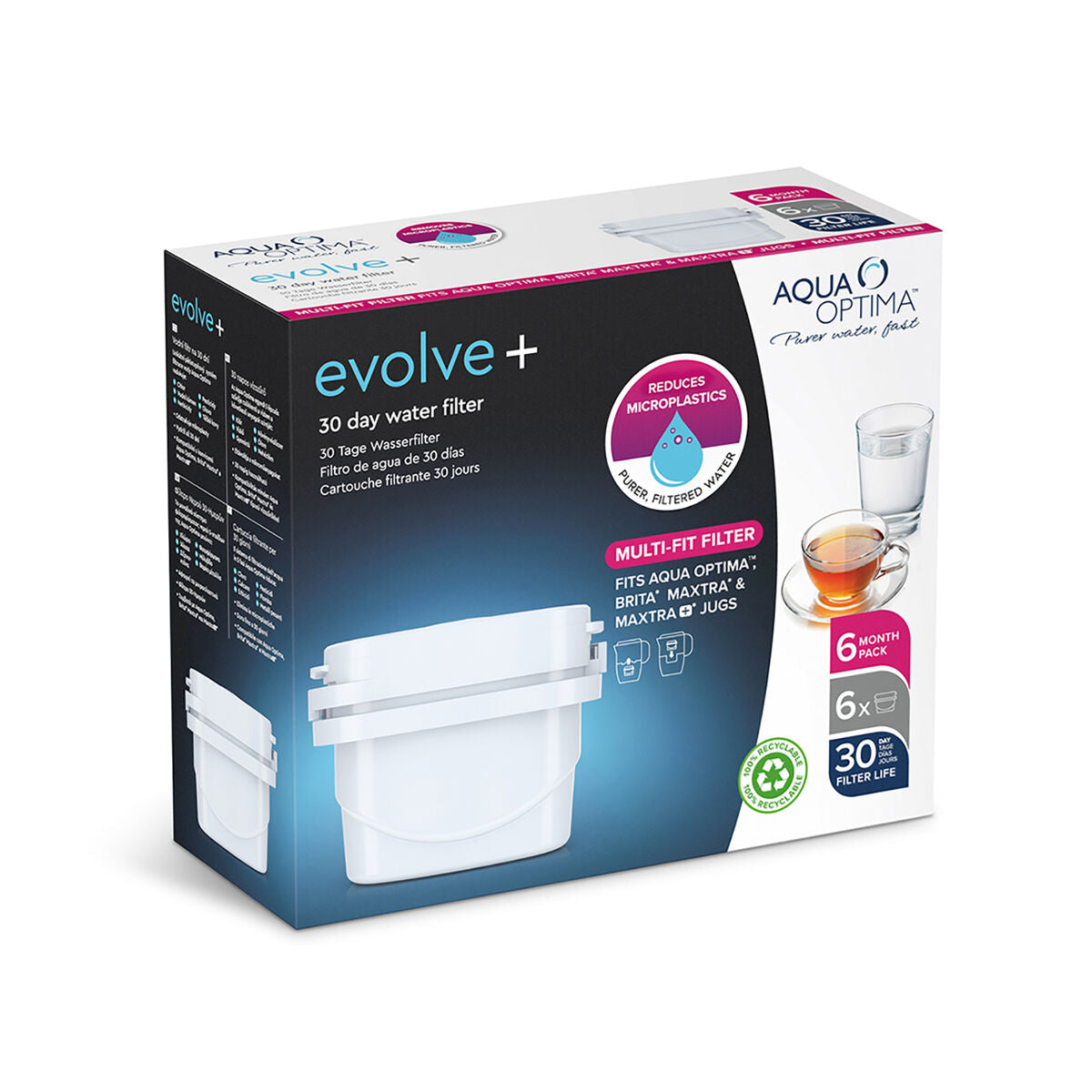 Filter for Aqua Optima Single Life Evolve Filter Jug (6 Units)