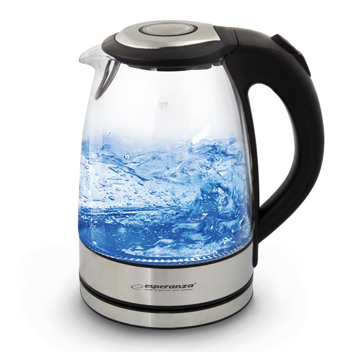 Esperanza Kettle EKK012 Black Glass Plastic 2200 W 1.7 L