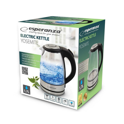 Esperanza Kettle EKK012 Black Glass Plastic 2200 W 1.7 L