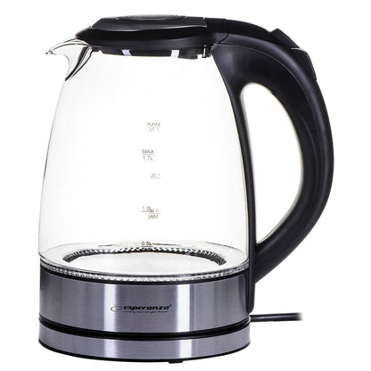 Esperanza Kettle EKK012 Black Glass Plastic 2200 W 1.7 L